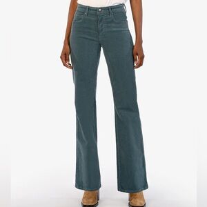 KUT Fab Ab Hi Rise Ana Flare sz 12 in green